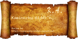 Kaminszky Aldán névjegykártya